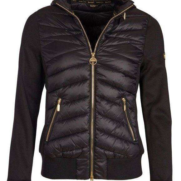 NEW Barbour International Black Jacket  Zip Size 6 - Picture 10 of 12